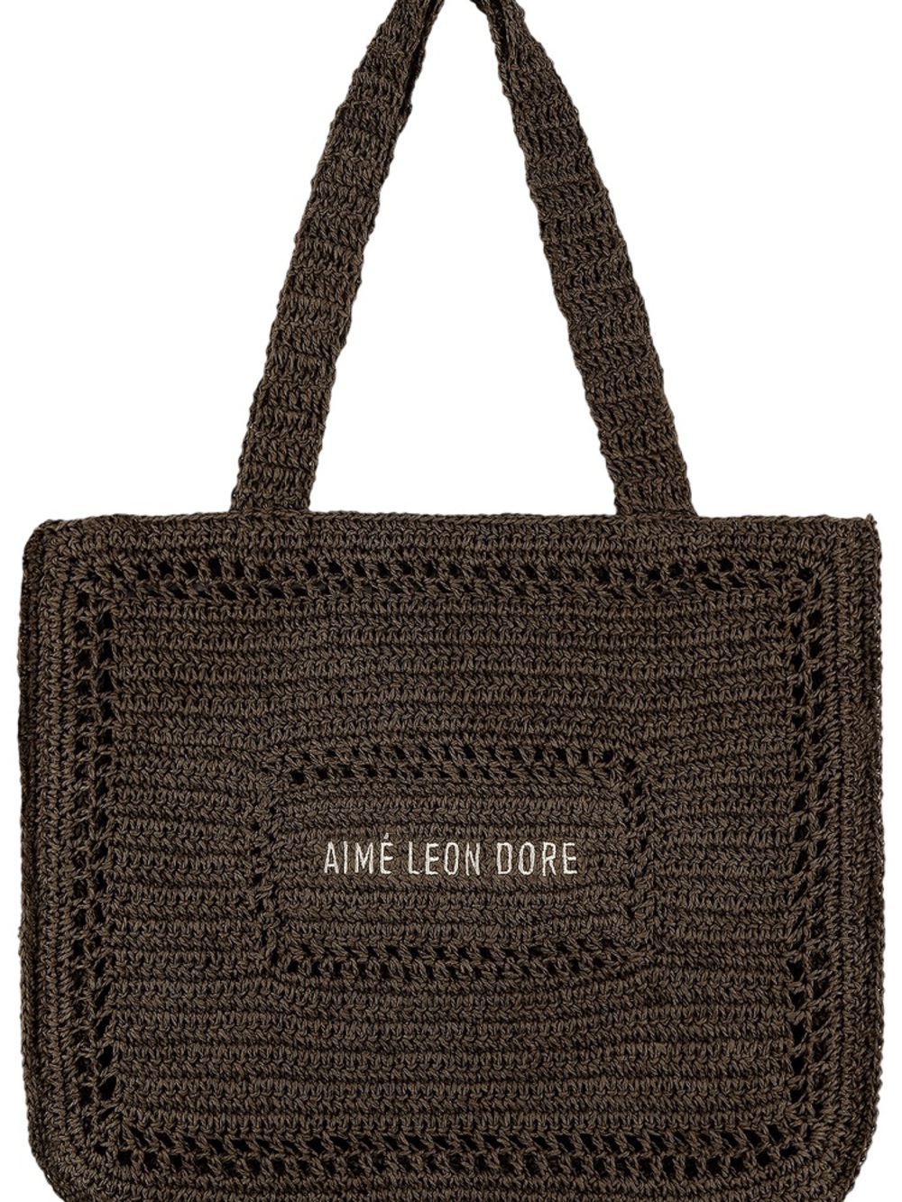 Aime Leon Dore Dark Brown Crochet Tote